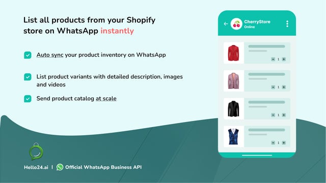 Hello24: WhatsApp Shop+Chatbot