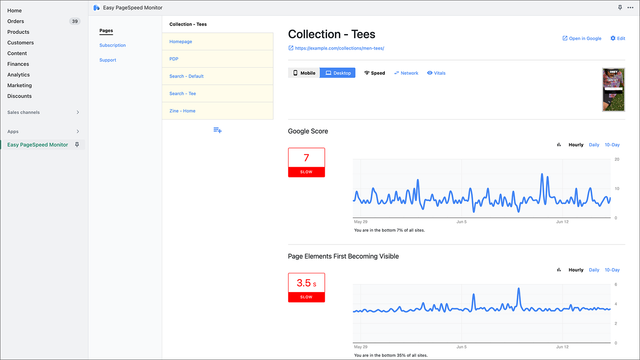 Easy PageSpeed Monitor