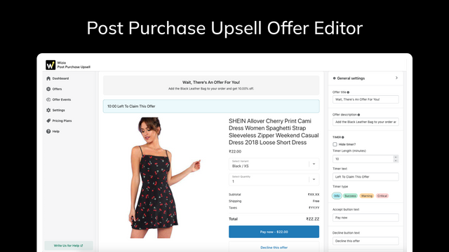 Wizio: Post Purchase Upsell