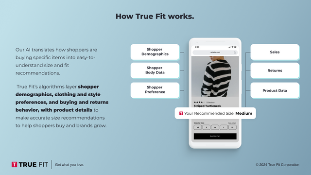 True Fit: AI Size Guidance