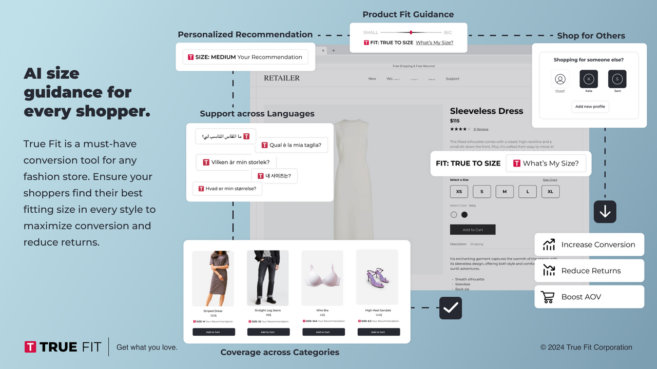 True Fit: AI Size Guidance