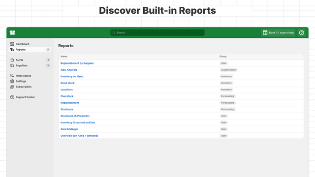 Inventory Planner by Mipler