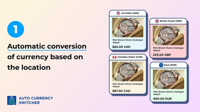 Automatic conversion of currency based on the locationn