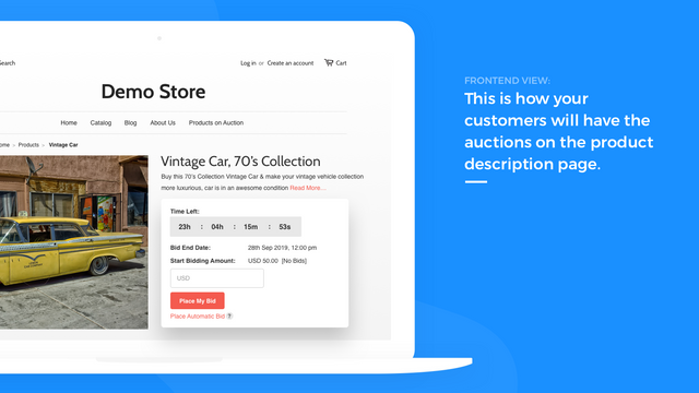 Webkul Product Auction
