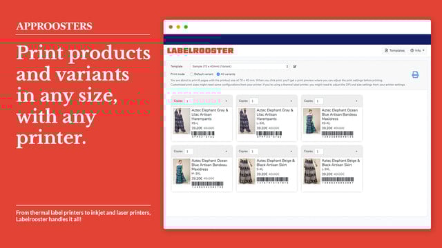 Labelrooster Product Printing