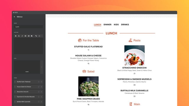 Restaurant Menu by Elfsight