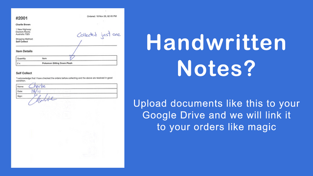 Scan documents to orders