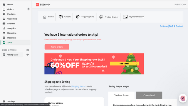 BEEYOND International Shipping