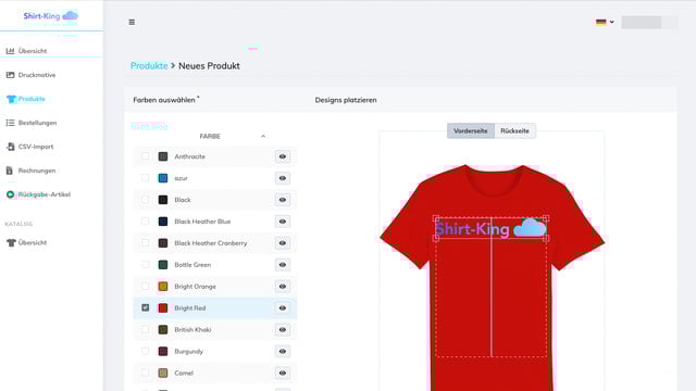 Shirt‑King: Print on Demand EU