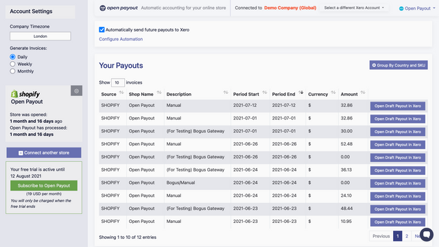 Open Payout