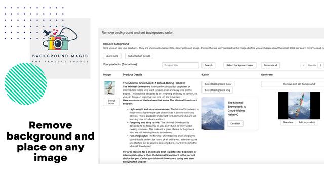 BackgroundMagic for Products