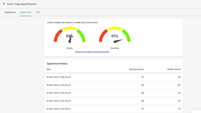 Swish: Page Speed Booster
