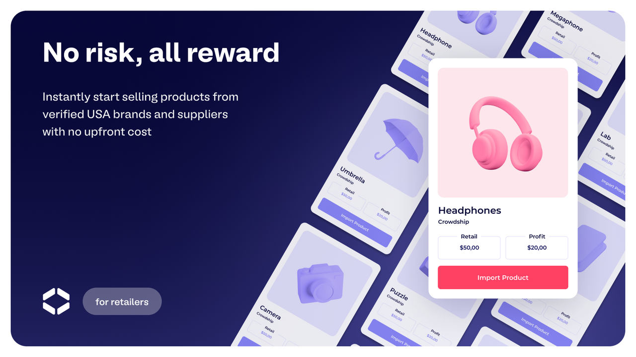 Crowdship dropship automation for Retailers, Brands, & Suppliers