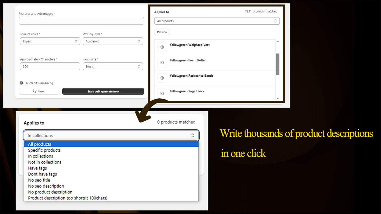 Create & Optimize product description in one click using ChatGPT