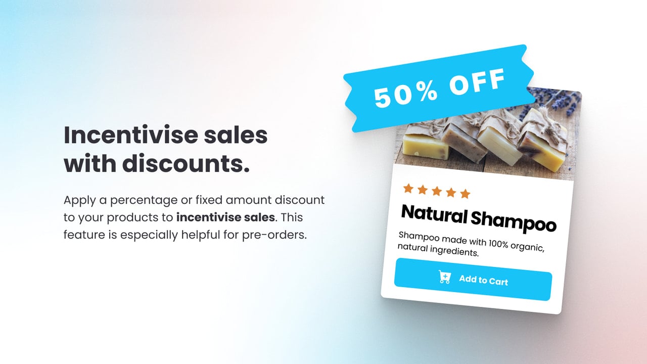 Use discounts to incentivize preorder sales