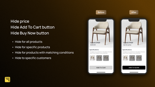 O:Request a Quote ‑ Hide Price