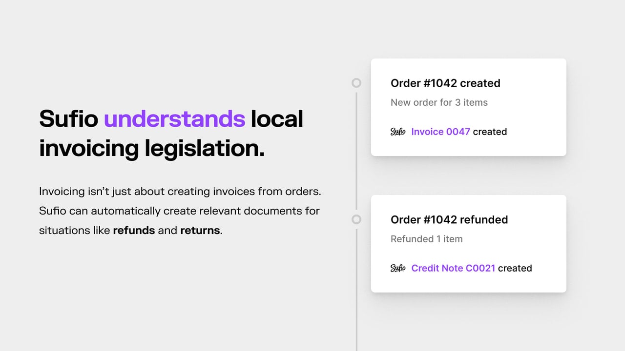 Sufio understands local invoicing legislation.
