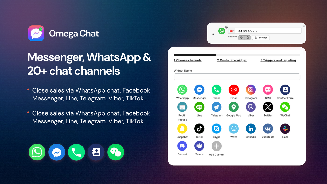 Omega: WhatsApp Chat Form
