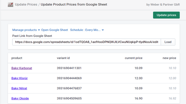 WP Price Updater