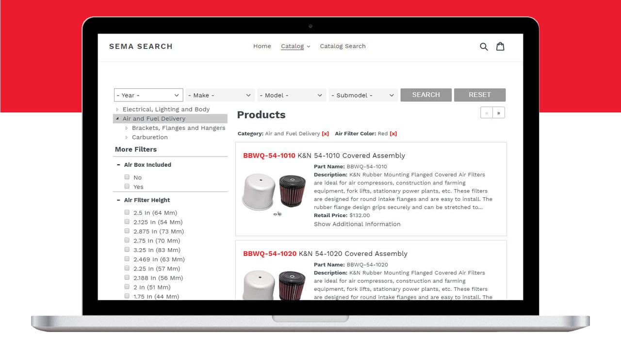 Catalog search
