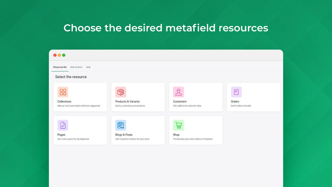 Choose Resources