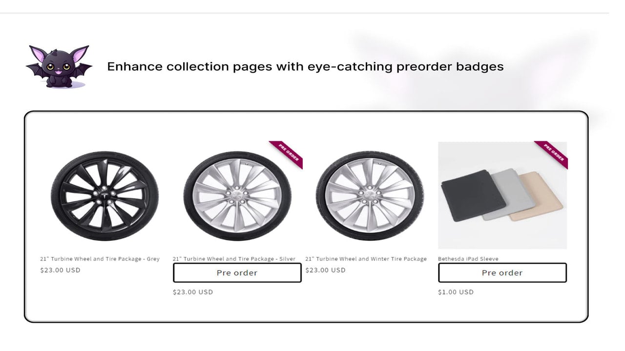 EYE CATCHING PREORDER BADGES