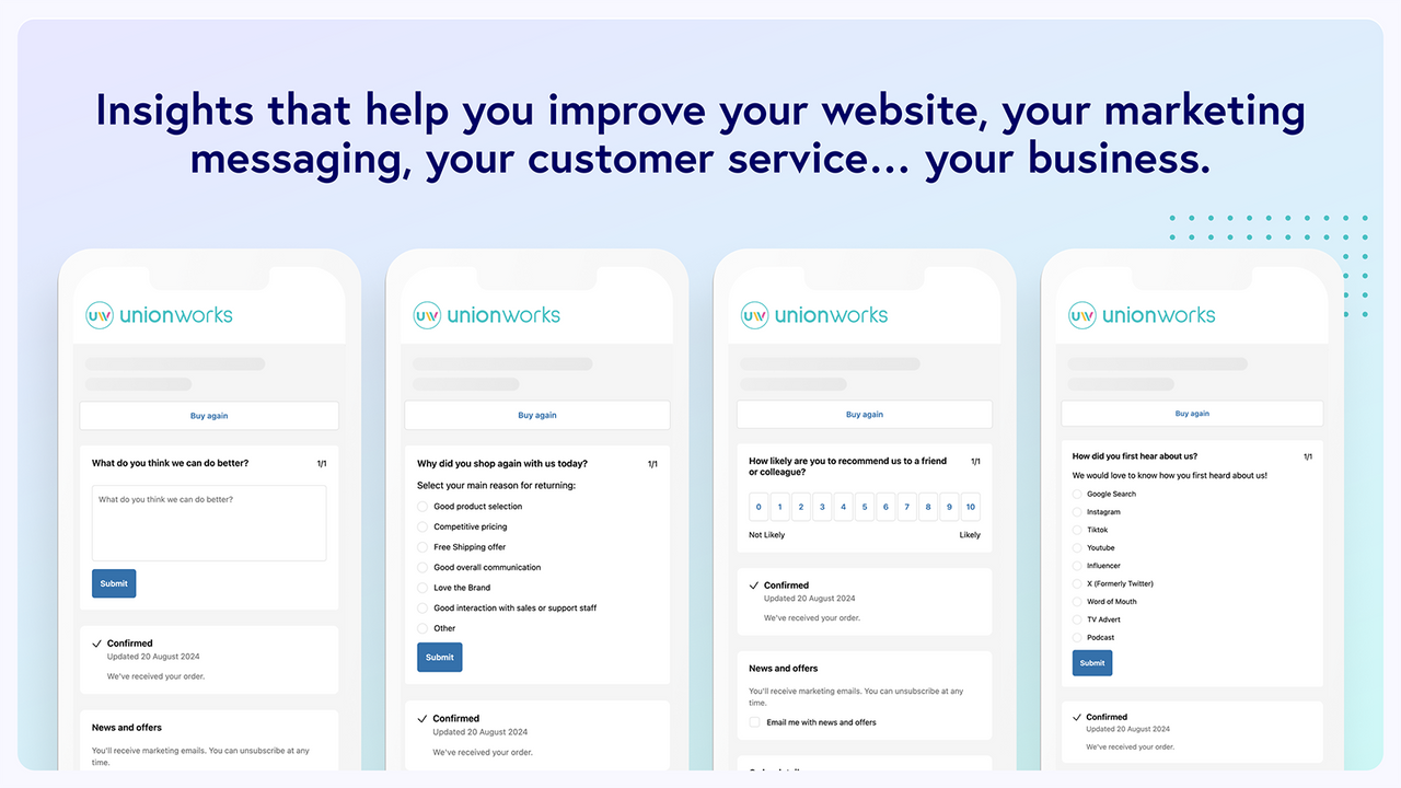 Collect zero-party data insights with post purchase surveys