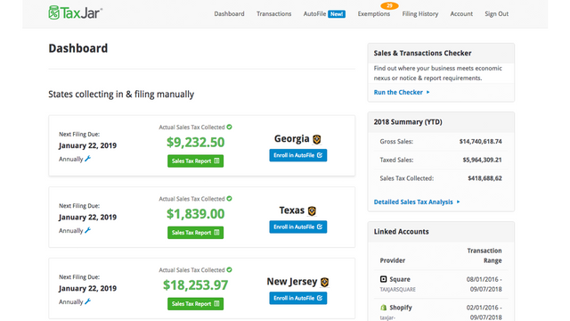 TaxJar Sales Tax Automation