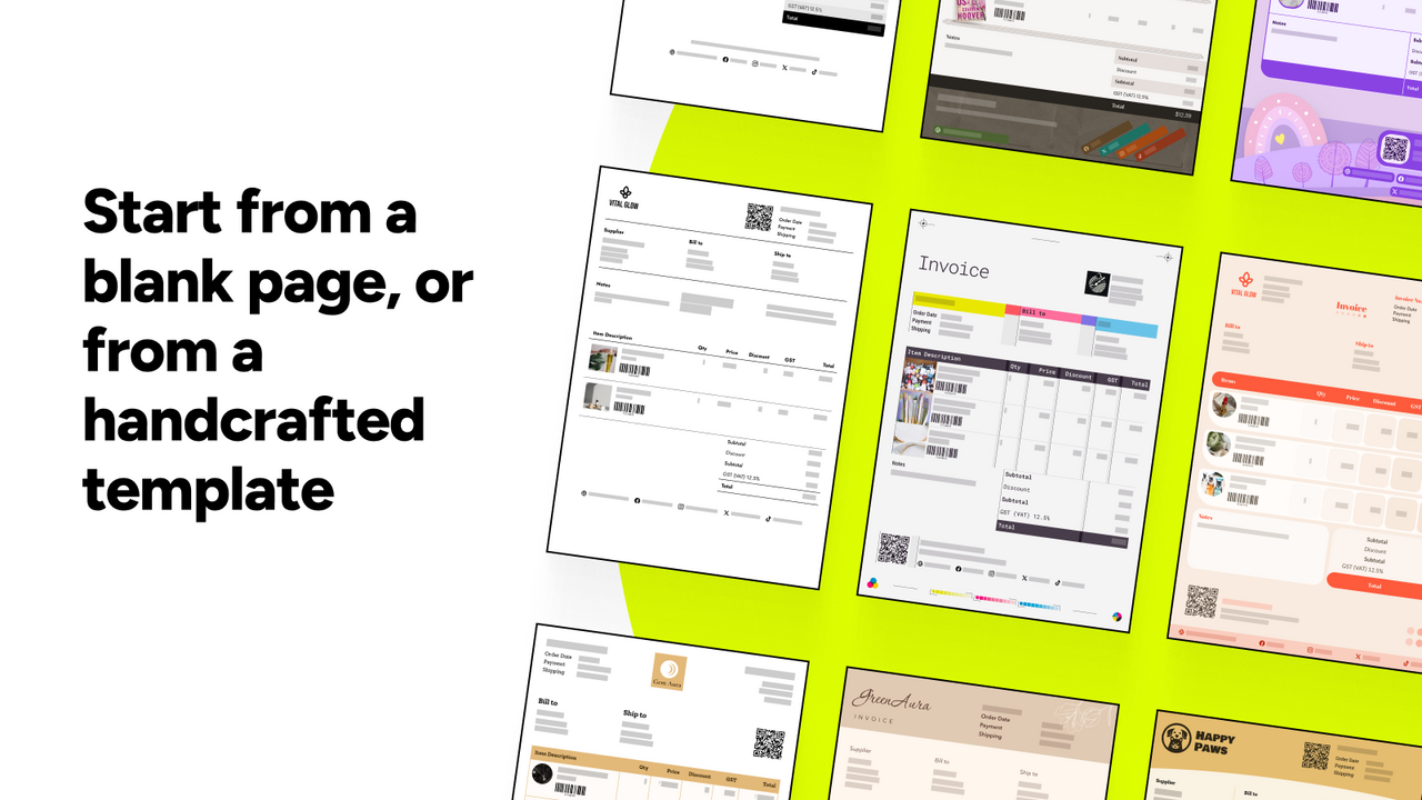 Invoice Code templates