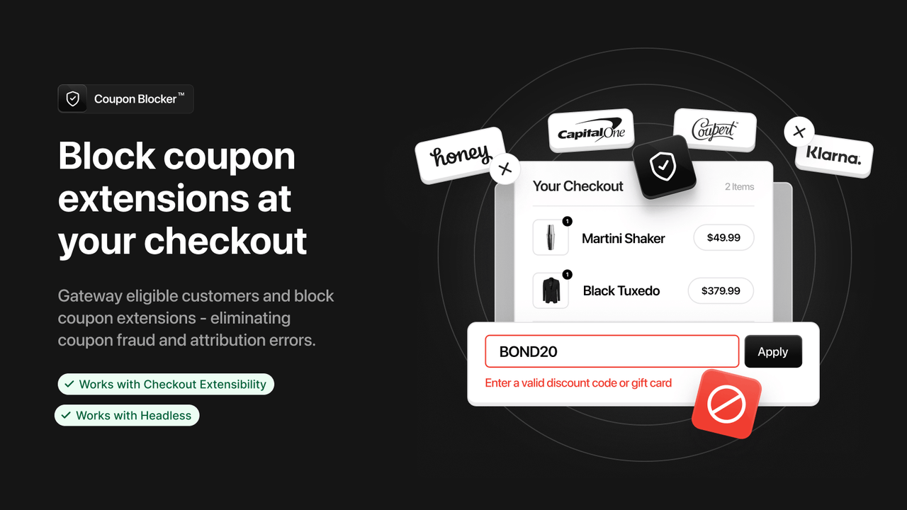 Block coupon extensions at your checkout