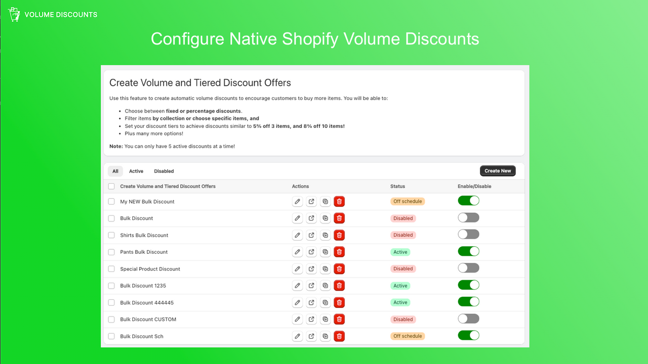 Setup bulk quantity volume discount tiers to increase AOV