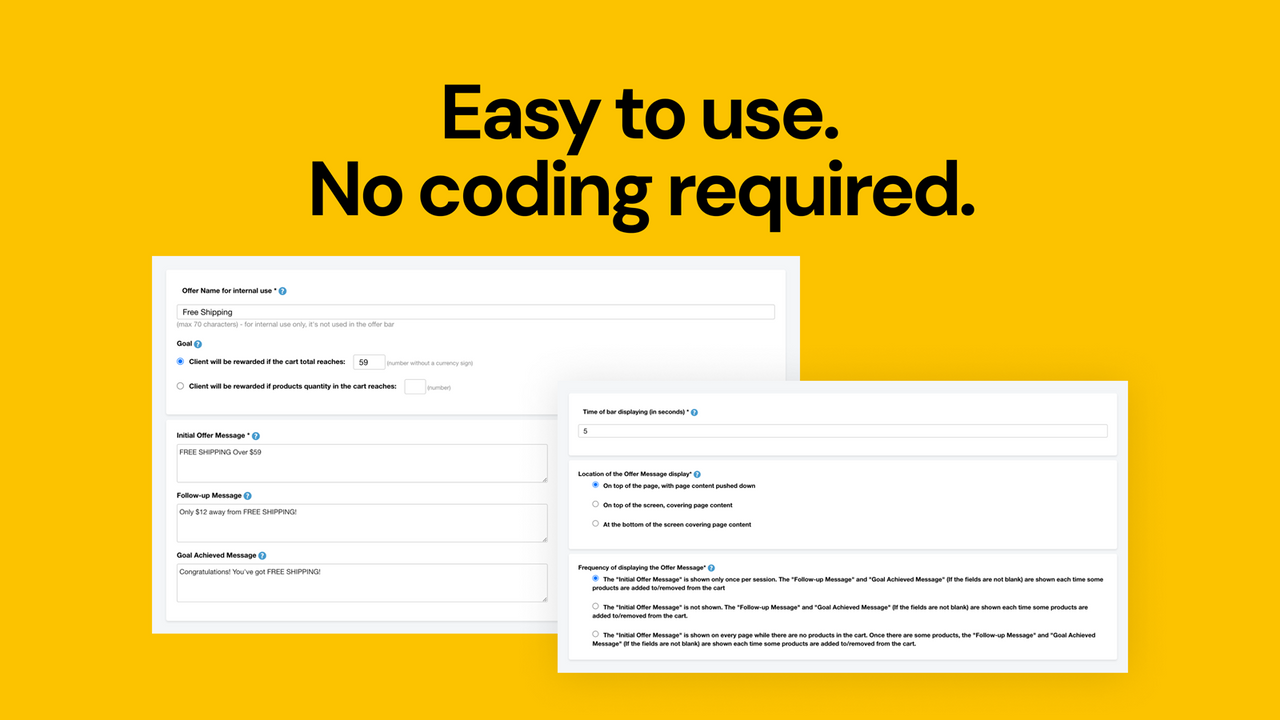 shipping and promo bar by spurit no coding required
