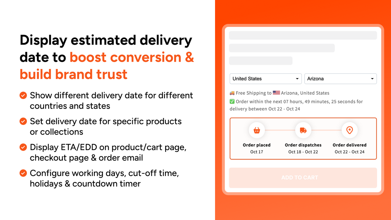 SM Estimated Delivery Date ETA