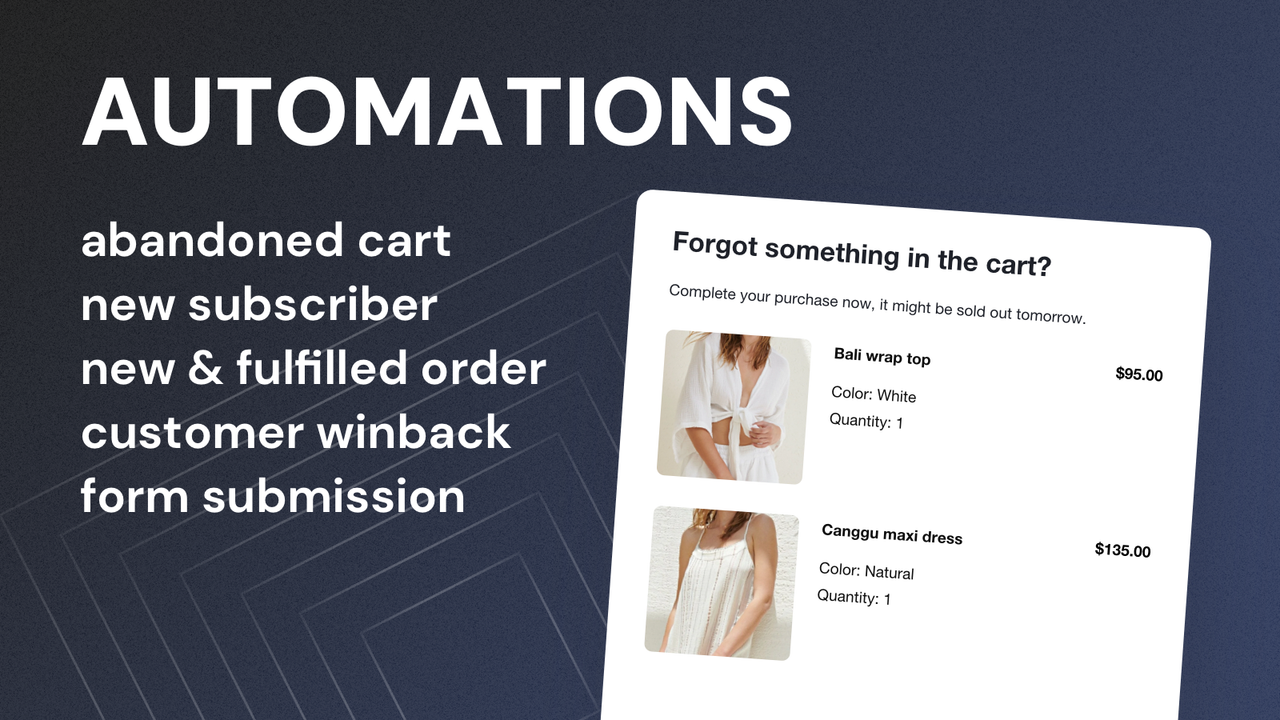 Abandoned checkout recovery / Abandoned cart recovery